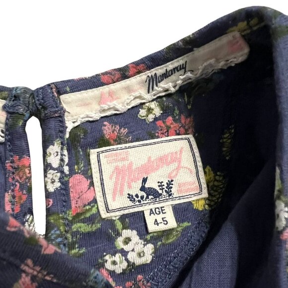 Mantaray 4-5Y Navy Floral Bunny Print Dress - Picture 7 of 8